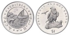 1 dollar (Halcón lanario) from Eritrea