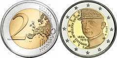 2 euro (100 Aniversario de la Muerte de Milan Rastislav Štefánik) from Slovakia