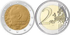 2 euro (100th Anniversary of the birth of Alexander Dubček.) from Slovakia