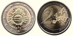 2 euro (10 Aniversario de la Circulación del Euro) from Slovenia