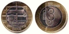 3 euro (Ljubljana, Capital Mundial del Libro) from Slovenia