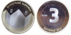 3 euro (20 Aniversario de la Independencia) from Slovenia