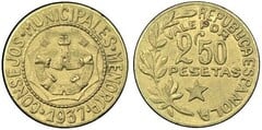 2,50 pesetas (Menorca) from Spain-Civil War