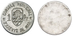 1 peseta  (Arenys de Mar) from Spain-Civil War