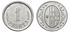 1 peseta  (Ametlla del Vallès) from Spain-Civil War