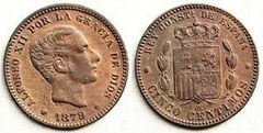 5 céntimos (Alfonso XII) from Spain