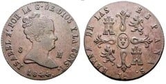 8 maravedíes (Isabel II) from Spain