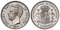 5 pesetas (Amadeo I) from Spain