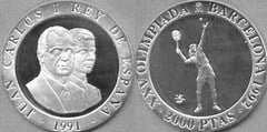 2.000 pesetas (XXV Olympic Games Barcelona 92) from Spain