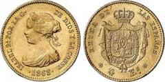 4 escudos (Isabel II) from Spain