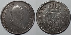 2 reales (Fernando VII) from Spain