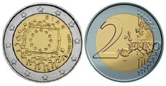 2 euro (30th Anniversary of the European Flag) from Spain