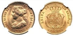 40 reales (Elizabeth II) from Spain