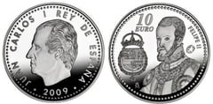 10 euro (Felipe II) from Spain