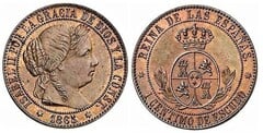 1 céntimo de escudo (Isabel II) from Spain