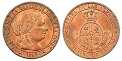 1 céntimo de escudo (Isabel II) from Spain