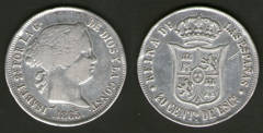 40 céntimos de escudo (Isabel II) from Spain