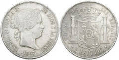 2 escudos (Isabel II) from Spain