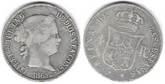 4 reales (Isabel II) from Spain
