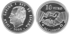 10 euro (Paz y Libertad) from Spain