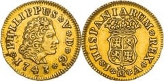1/2 escudo (Philip V) from Spain