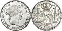 10 reales (Isabel II) from Spain