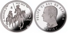 10 euro (IV Centenary - Don Quixote II) from Spain