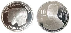 10 euro (500º aniversario de la muerte de Isabel I) from Spain