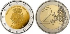 2 euro (200 Aniversario de la Policía Nacional) from Spain