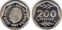 200 pesetas (Exposición Numismática-Madrid) from Spain