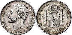 1 peseta (Alfonso XII) from Spain