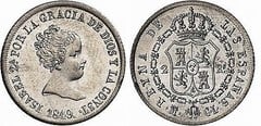 2 reales (Isabel II) from Spain