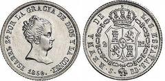 2 reales (Elizabeth II) from Spain