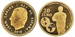 20 euro (Campeones del Mundo-Sudáfrica 2010) from Spain