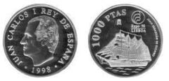 1.000 pesetas (Expo 98-Lisbon) from Spain