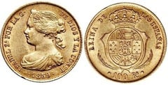100 reales (Isabel II) from Spain