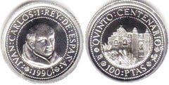 100 pesetas (V Centenario del Descubrimiento de América) from Spain
