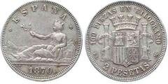 2 pesetas (Provisional Government) from Spain