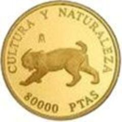 80.000 pesetas (Cultura y Naturaleza - Lince ibérico) from Spain
