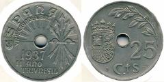 25 céntimos (2nd Triumphal Year) from Spain