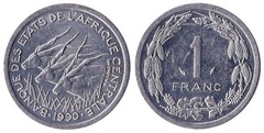 1 franc CFA from Central African States
