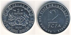 2 francs FCFA from Central African States
