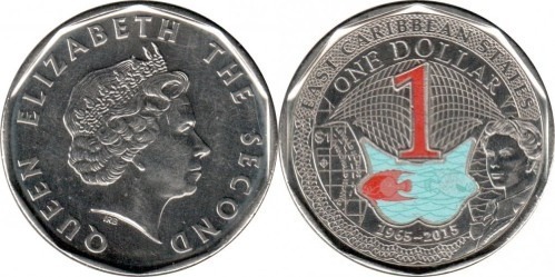 Photo of 1 dollar (50 aniversario de la moneda de los Estados del Caribe Oriental)