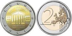 2 euro (100 Aniversario de la Fundación de la Universidad de Tartu) from Estonia