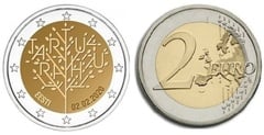 2 euro (100 Aniversario del Tratado de Paz de Tartu) from Estonia