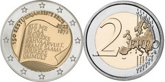 2 euro (150 Aniversario de la Sociedad Literaria de Estonia) from Estonia