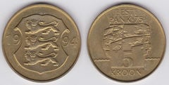 5 krooni (75 Aniversario del Banco Nacional) from Estonia
