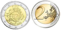 2 euro (10 Aniversario de la Circulación del Euro) from Estonia