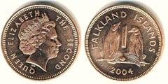 1 penny from Falkland Islands