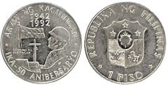 1 piso (50th Anniversary of the Battle of Kagitingan) from Philippines
